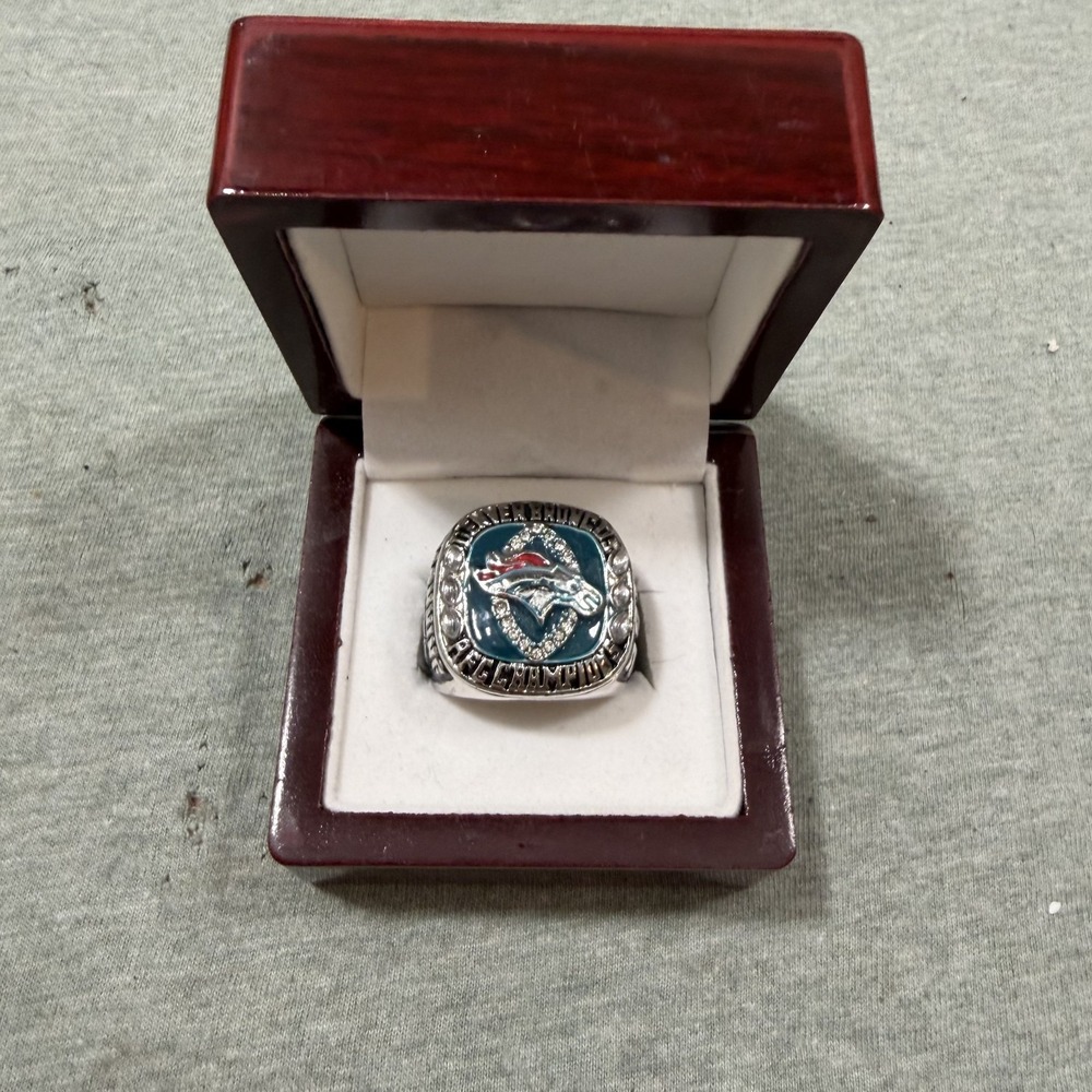 NFL Ring 11 Silver Denver Broncos Peyton Manning 2013 AFC Champions Replica Fan
